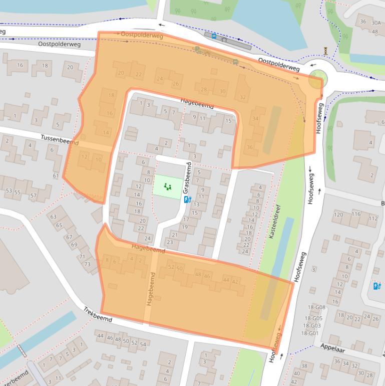 Kaart van postcodegebied 4907DL.