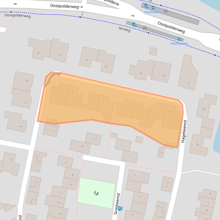 Kaart van postcodegebied 4907DM.