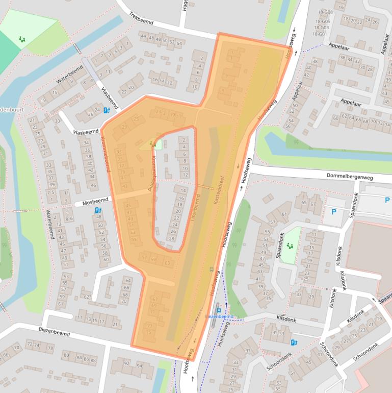 Kaart van postcodegebied 4907DS.