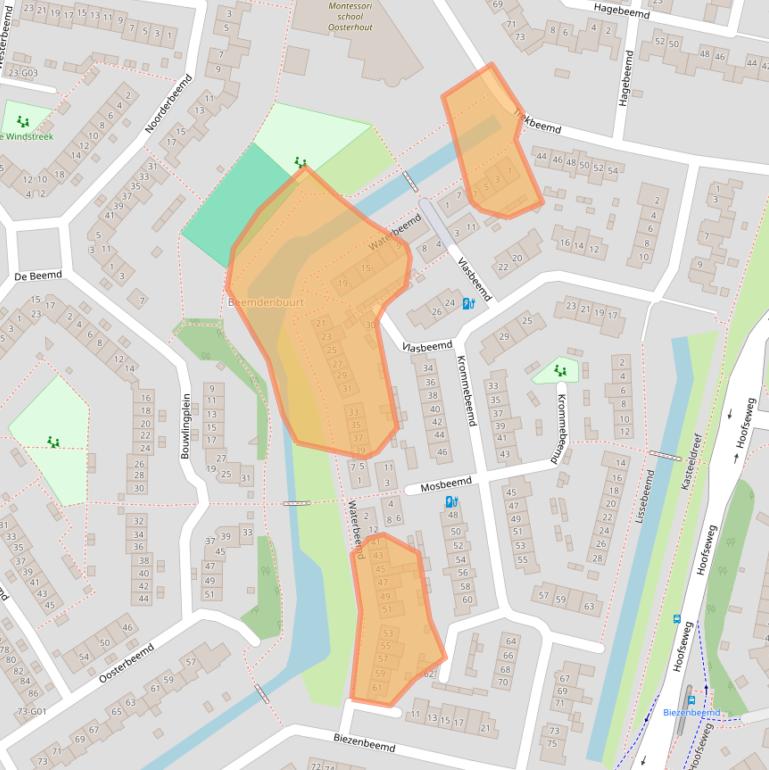 Kaart van postcodegebied 4907DX.