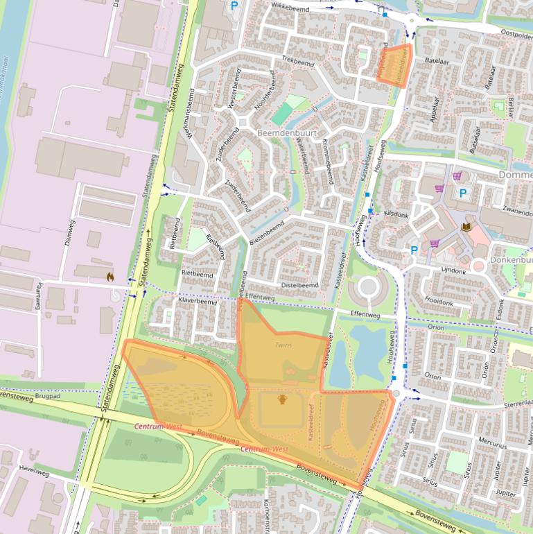 Kaart van postcodegebied 4907EA.