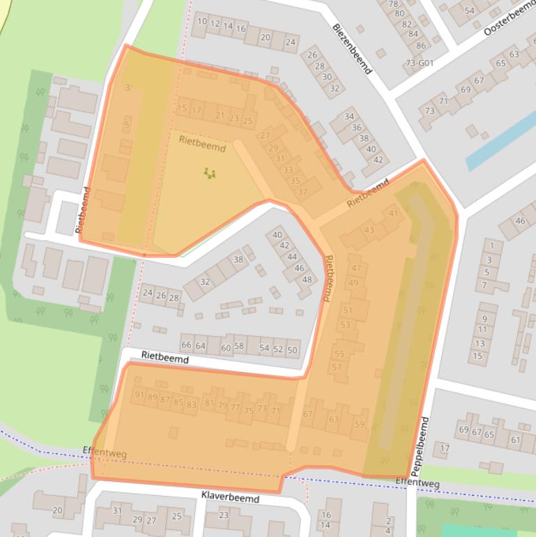 Kaart van postcodegebied 4907EC.