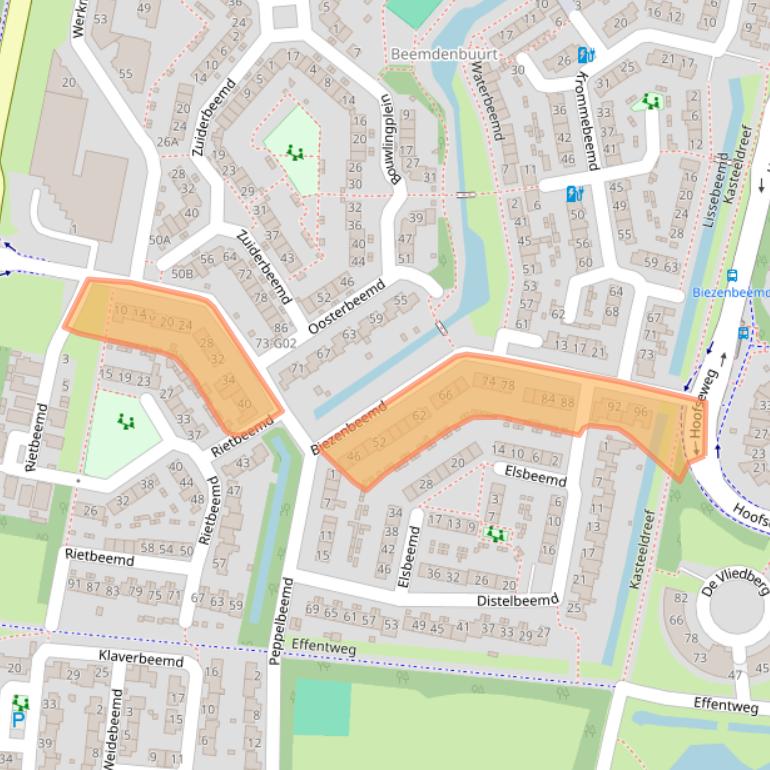 Kaart van postcodegebied 4907EG.