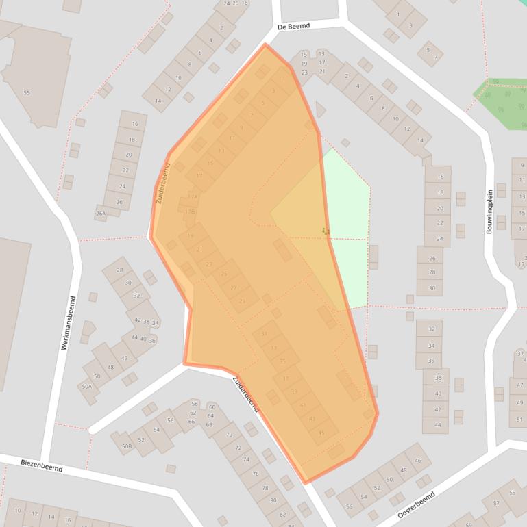 Kaart van postcodegebied 4907EL.