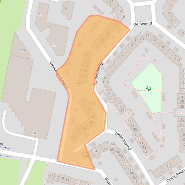 Kaart van postcodegebied 4907EM.