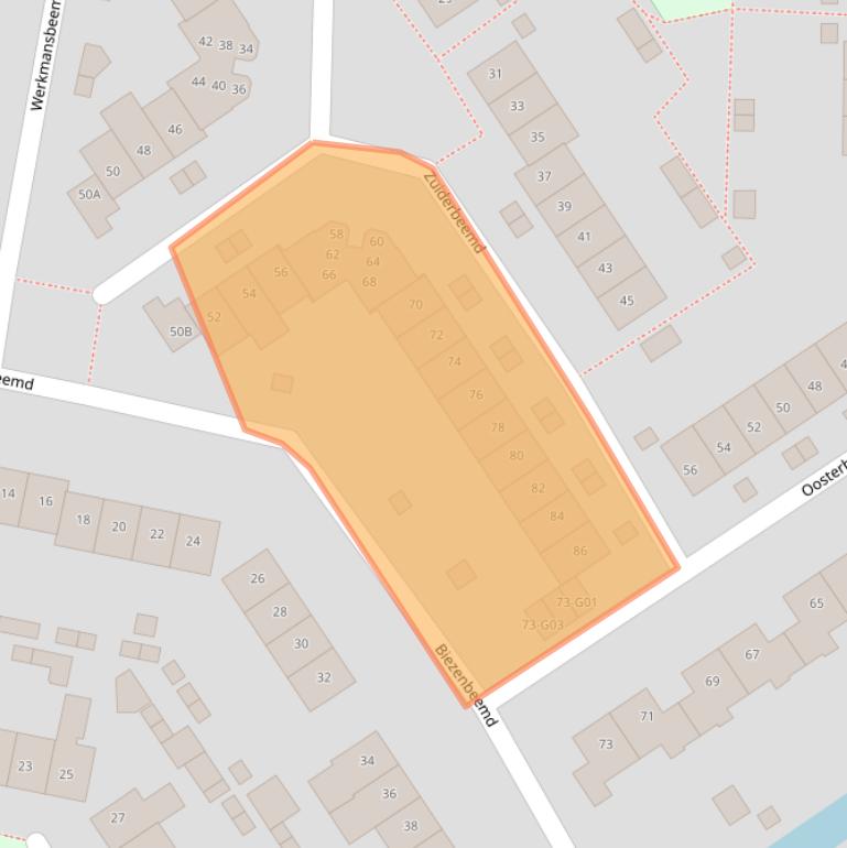 Kaart van postcodegebied 4907EN.
