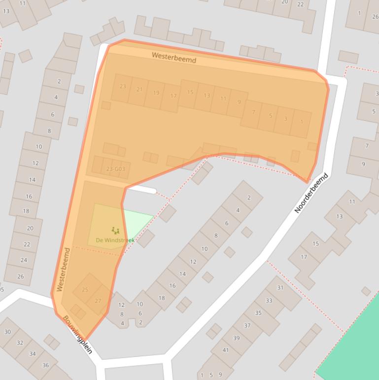 Kaart van postcodegebied 4907ER.