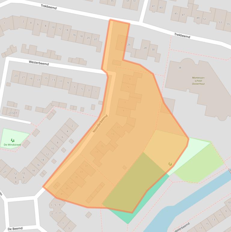 Kaart van postcodegebied 4907ET.