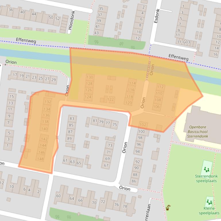 Kaart van postcodegebied 4907GE.