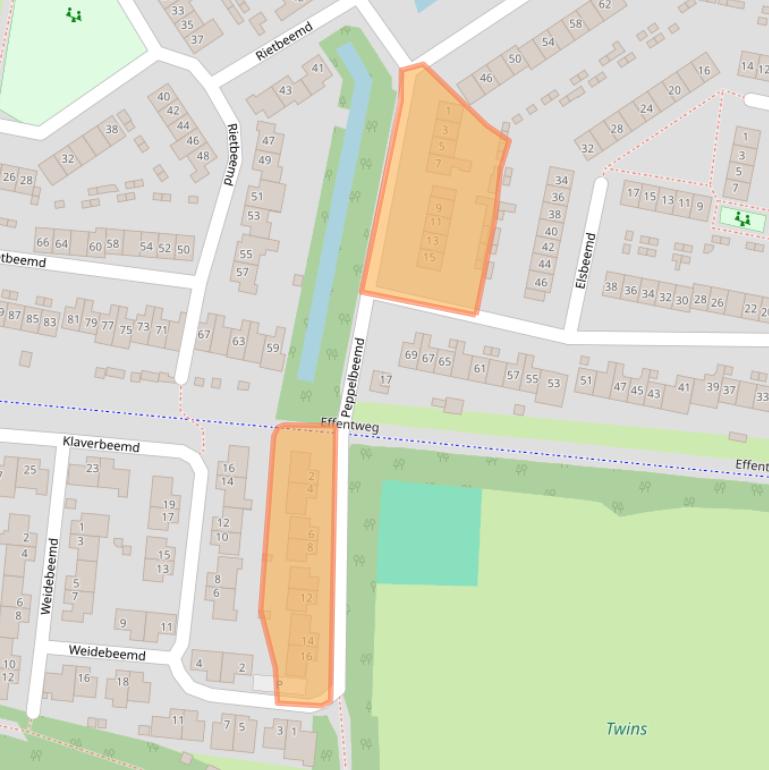 Kaart van postcodegebied 4907GT.