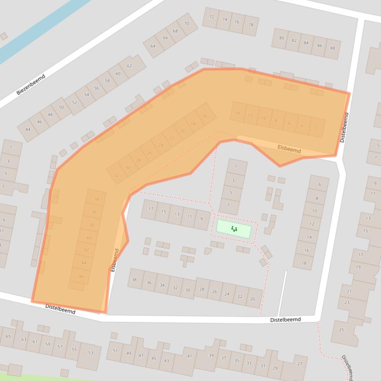 Kaart van postcodegebied 4907GX.