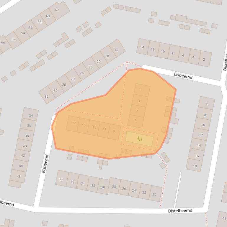 Kaart van postcodegebied 4907GZ.