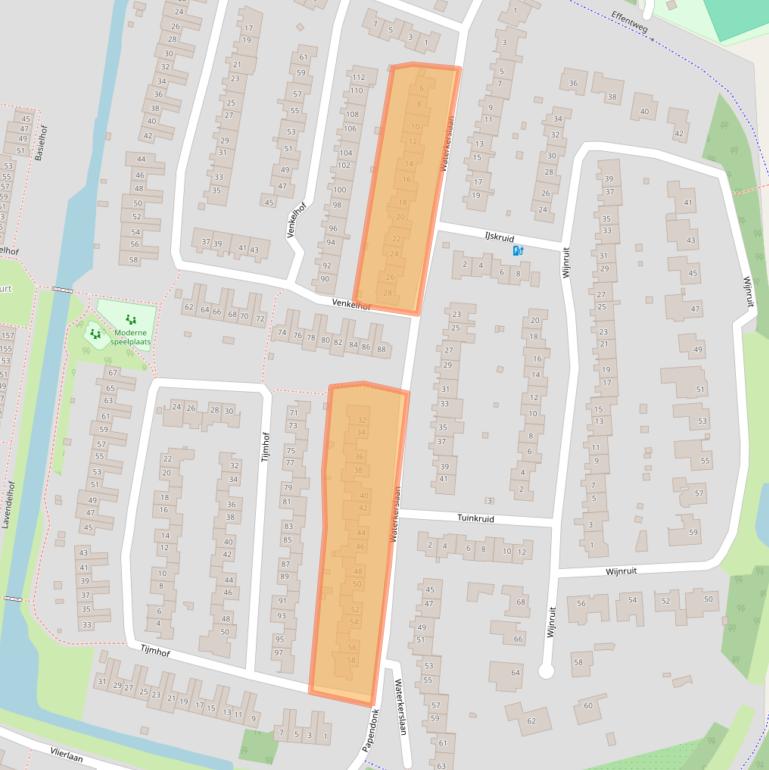 Kaart van postcodegebied 4907HB.