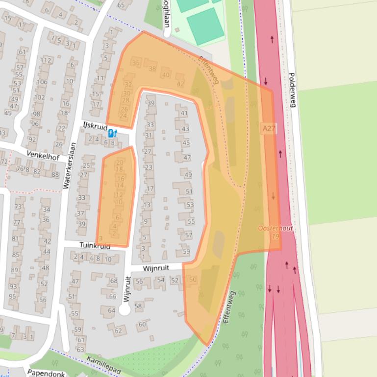 Kaart van postcodegebied 4907HD.