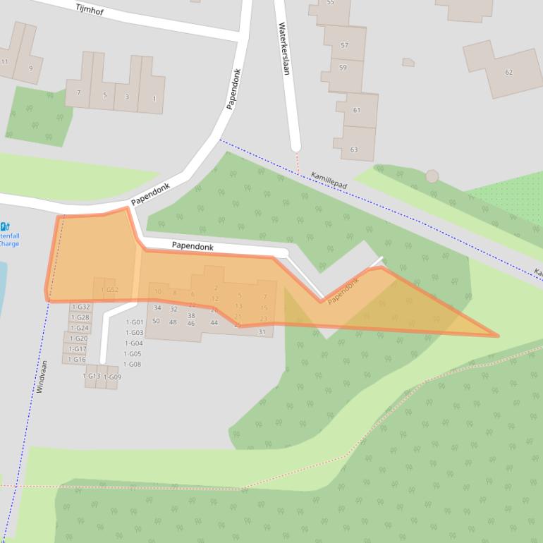 Kaart van postcodegebied 4907HP.