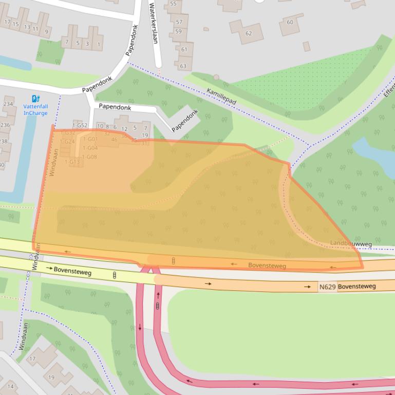 Kaart van postcodegebied 4907HR.