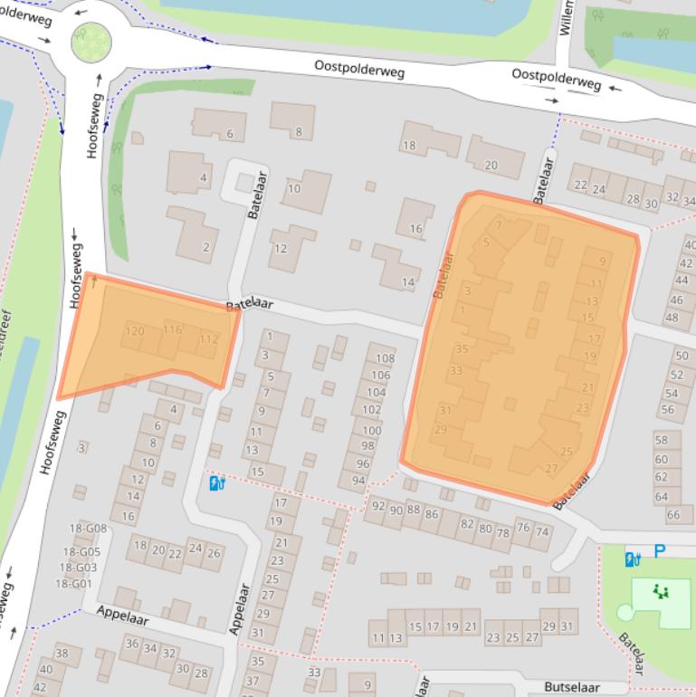 Kaart van postcodegebied 4907KH.