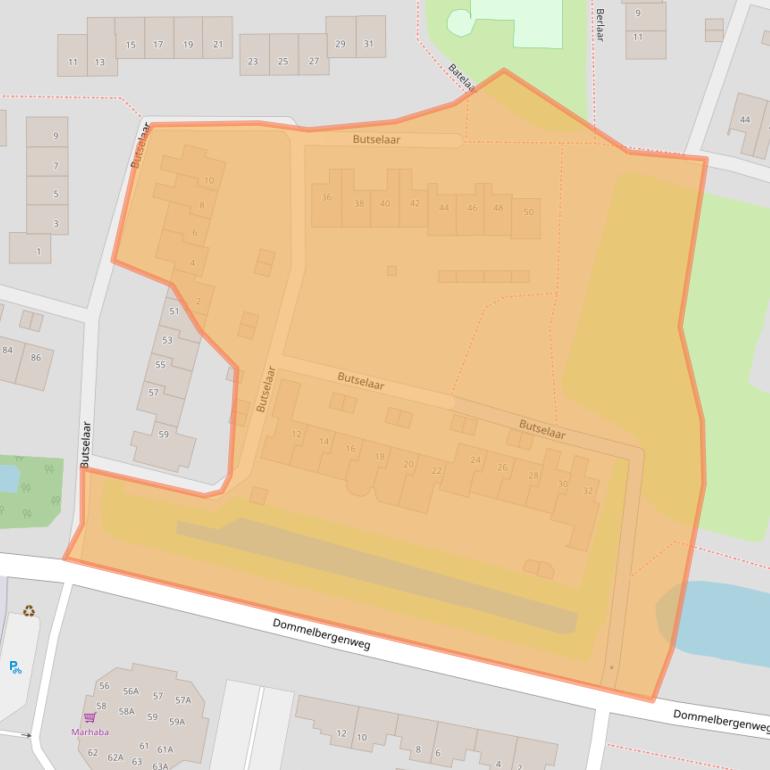 Kaart van postcodegebied 4907KM.