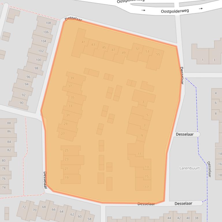 Kaart van postcodegebied 4907KR.