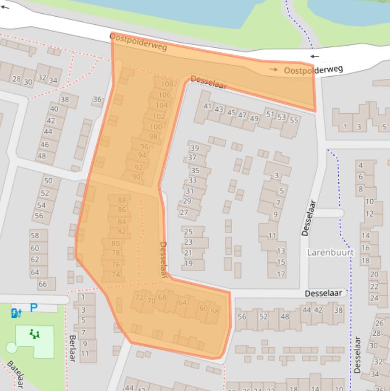 Kaart van postcodegebied 4907KT.