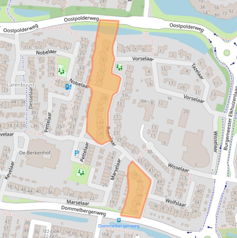 Kaart van postcodegebied 4907LH.