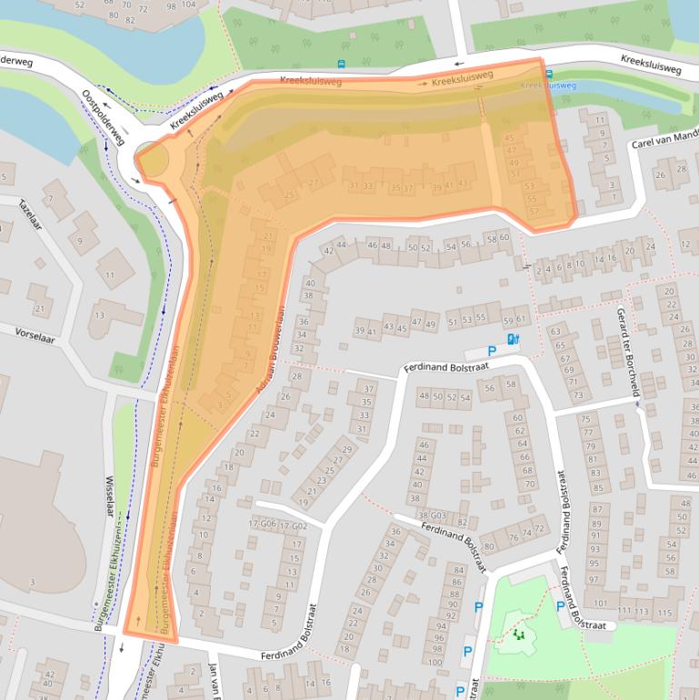 Kaart van postcodegebied 4907MK.