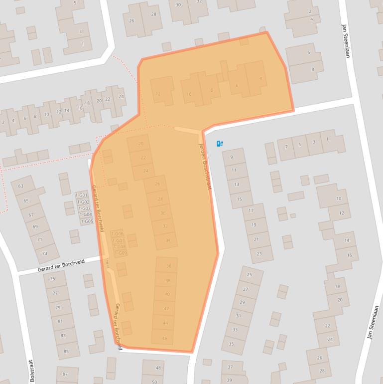 Kaart van postcodegebied 4907MR.