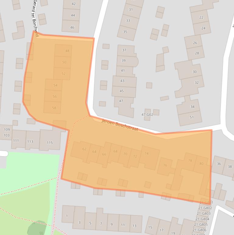 Kaart van postcodegebied 4907MS.