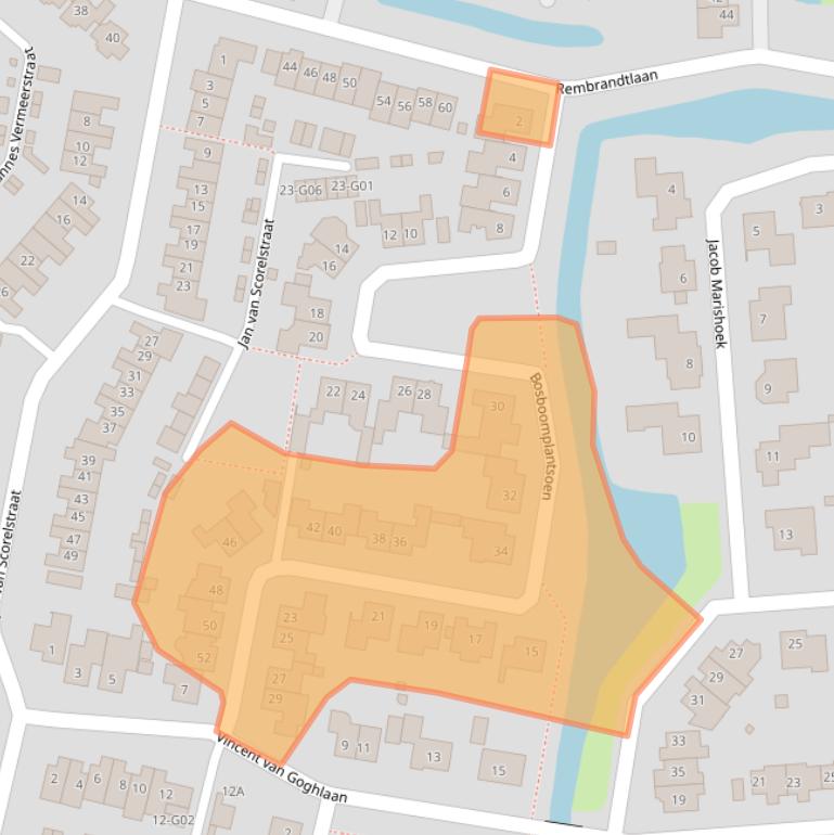 Kaart van postcodegebied 4907NT.