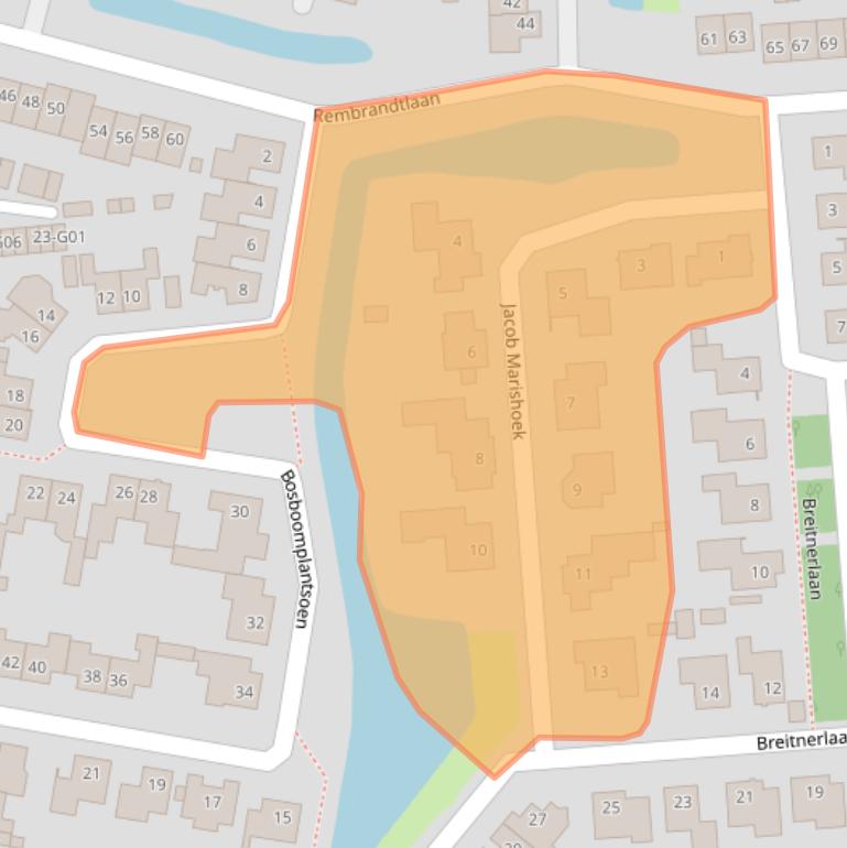 Kaart van postcodegebied 4907NW.