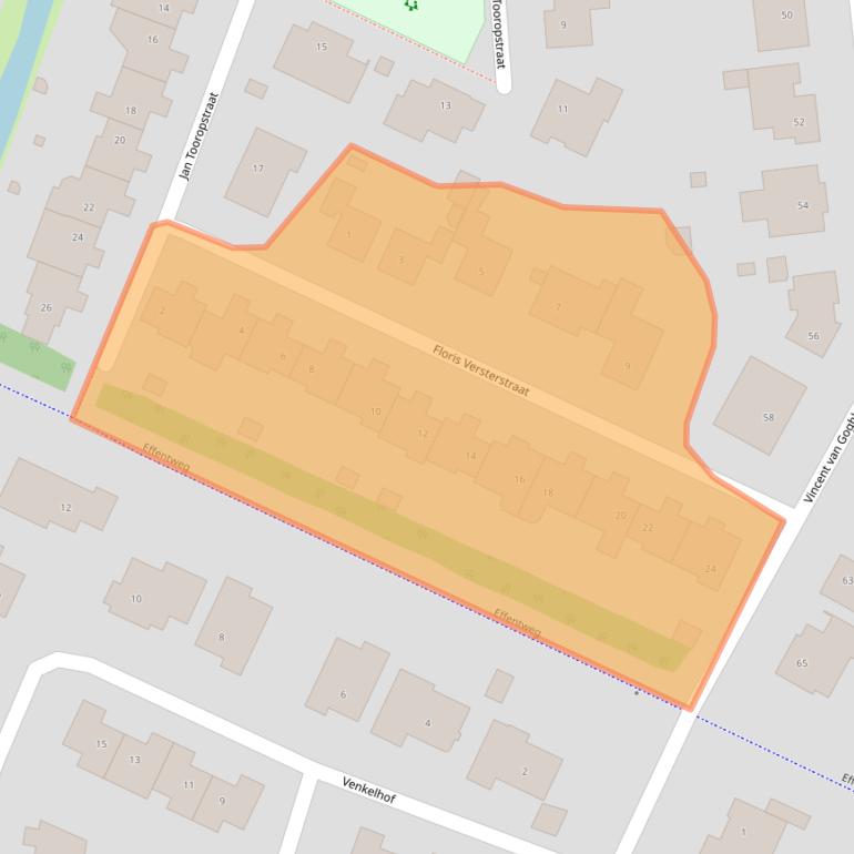 Kaart van postcodegebied 4907PA.