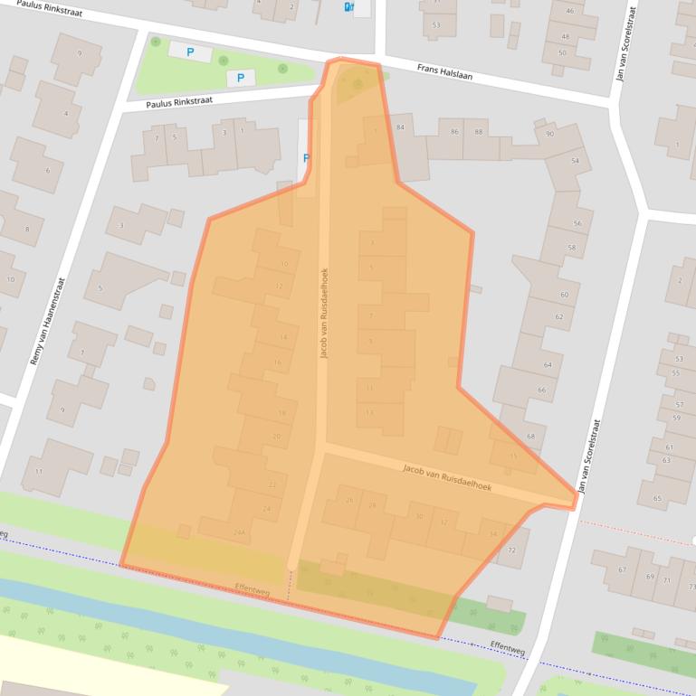 Kaart van postcodegebied 4907PN.