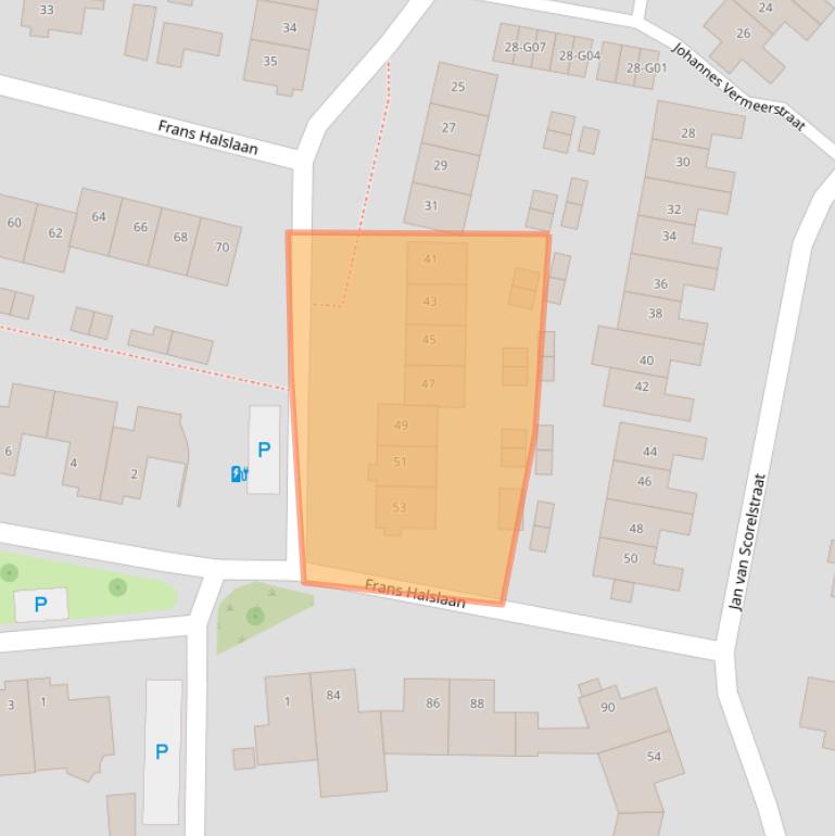 Kaart van postcodegebied 4907PW.