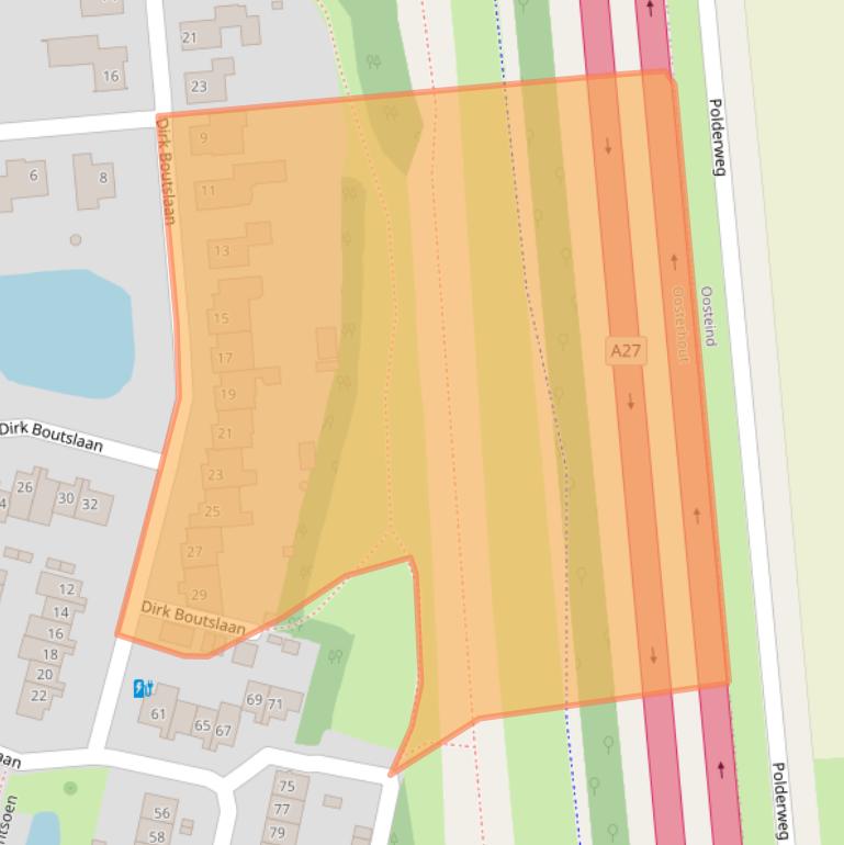 Kaart van postcodegebied 4907RB.