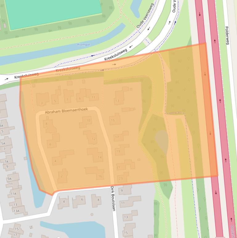 Kaart van postcodegebied 4907RD.