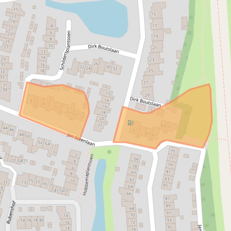 Kaart van postcodegebied 4907RG.