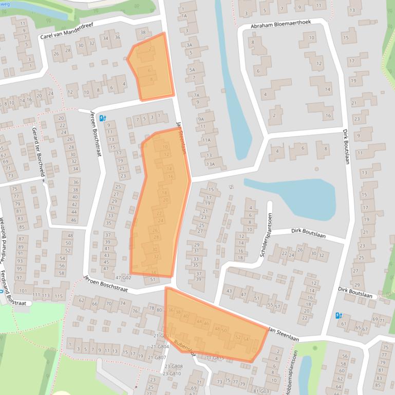 Kaart van postcodegebied 4907RJ.