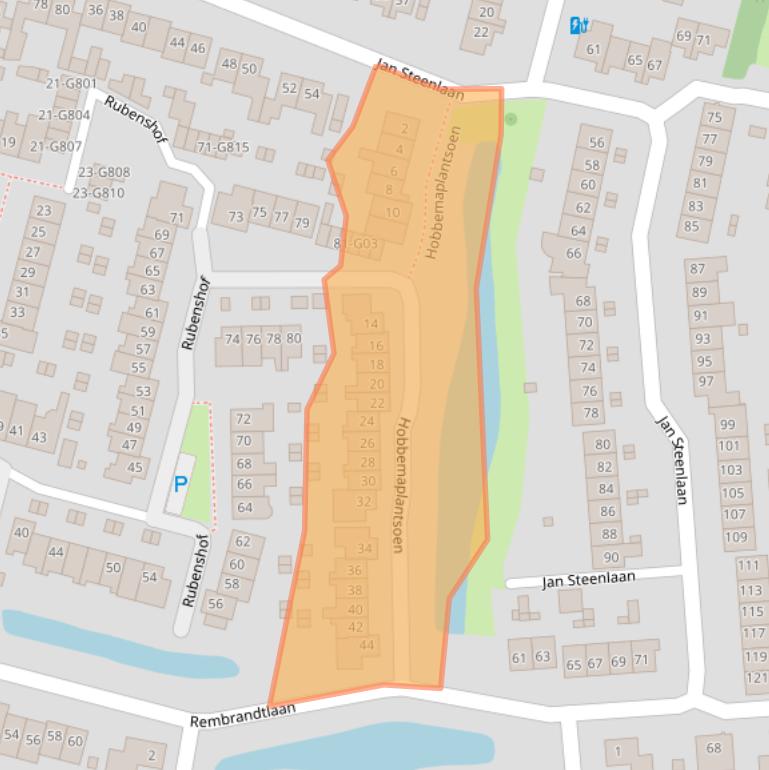 Kaart van postcodegebied 4907RL.