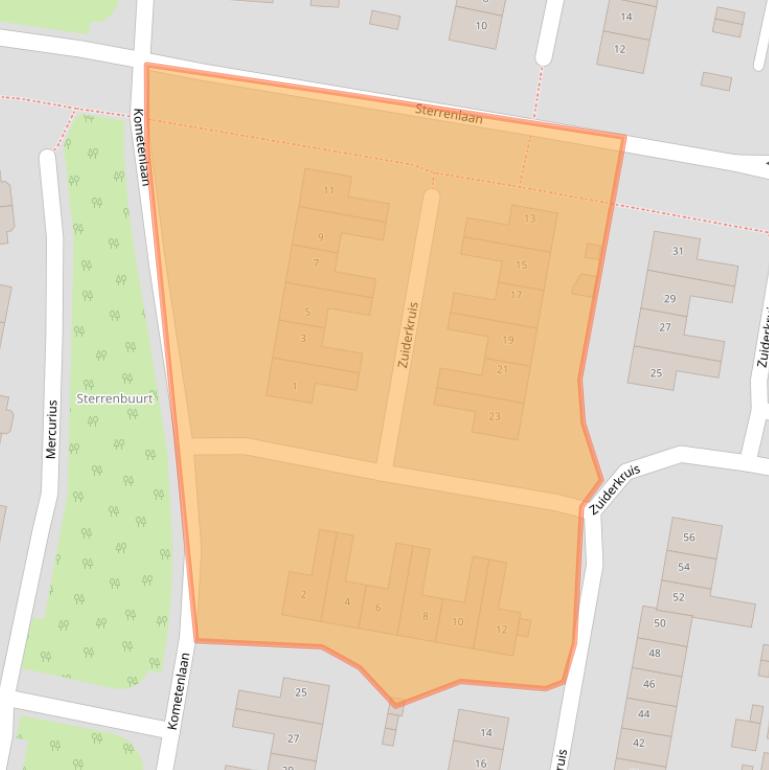 Kaart van postcodegebied 4907VE.