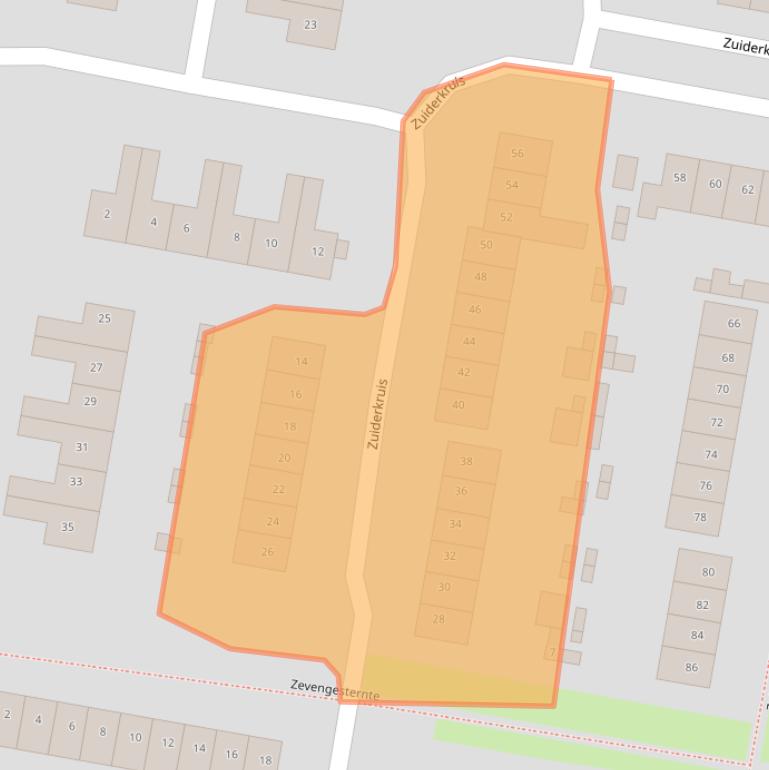 Kaart van postcodegebied 4907VG.