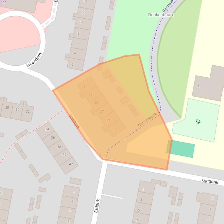 Kaart van postcodegebied 4907XA.