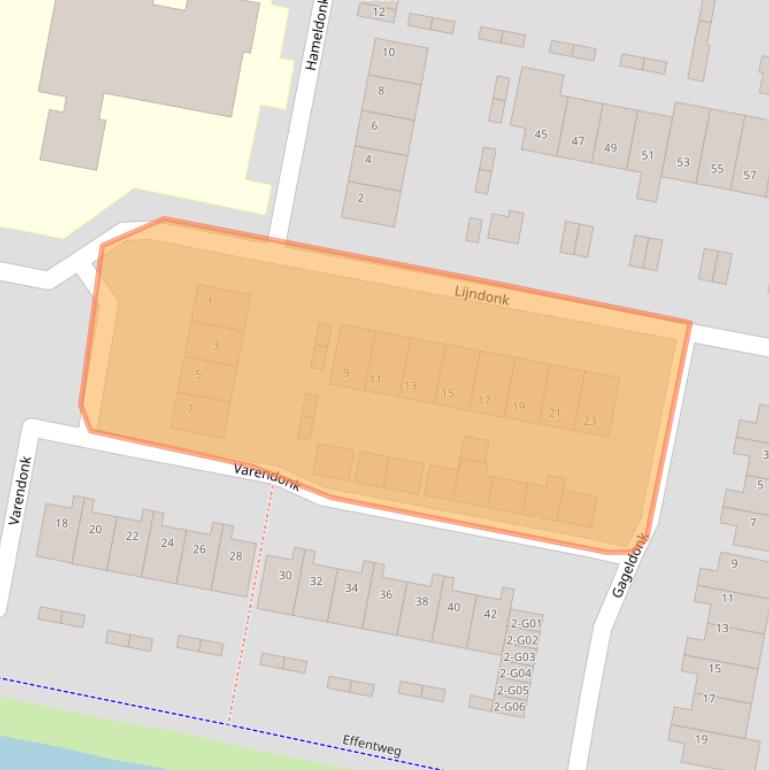 Kaart van postcodegebied 4907XL.