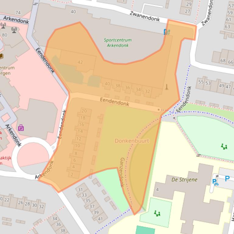 Kaart van postcodegebied 4907XS.