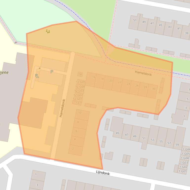 Kaart van postcodegebied 4907XV.
