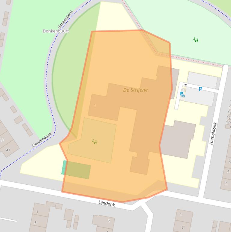 Kaart van postcodegebied 4907XZ.