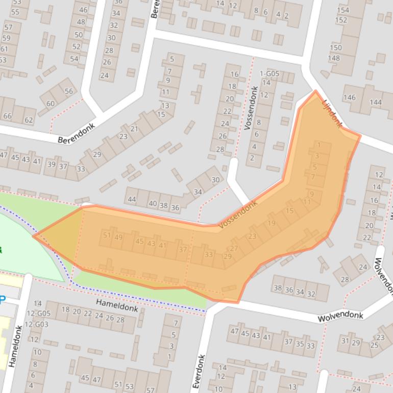 Kaart van postcodegebied 4907ZC.