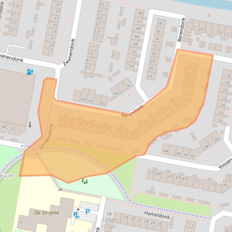 Kaart van postcodegebied 4907ZE.