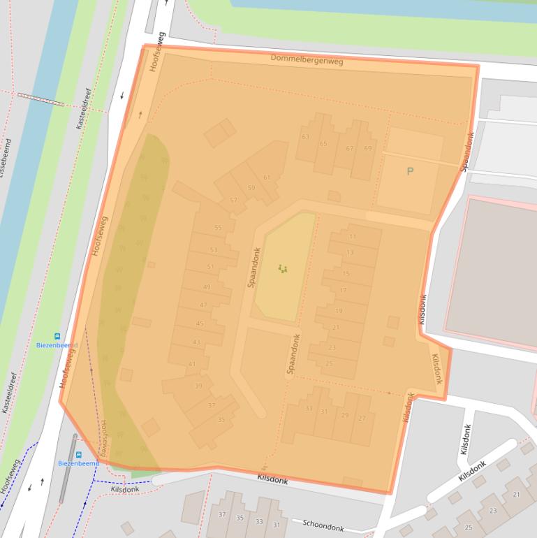 Kaart van postcodegebied 4907ZK.