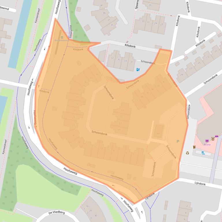 Kaart van postcodegebied 4907ZP.