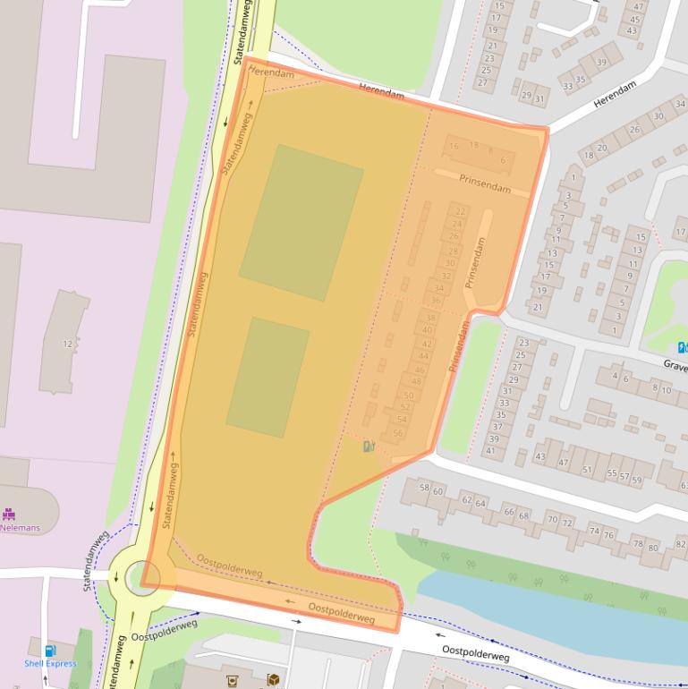 Kaart van postcodegebied 4908AA.